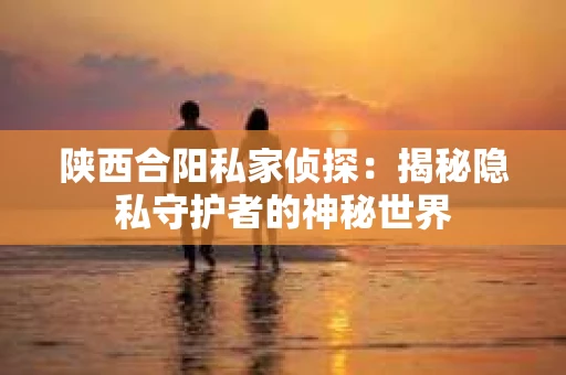 陕西合阳私家侦探：揭秘隐私守护者的神秘世界
