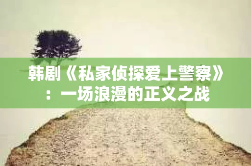 韩剧《私家侦探爱上警察》：一场浪漫的正义之战
