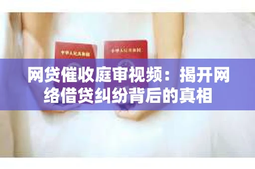 网贷催收庭审视频：揭开网络借贷纠纷背后的真相