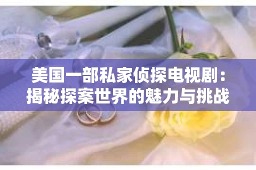 美国一部私家侦探电视剧：揭秘探案世界的魅力与挑战