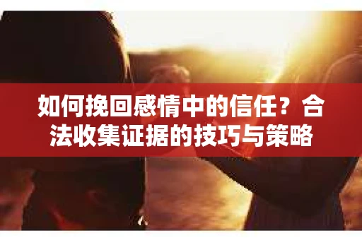 如何挽回感情中的信任？合法收集证据的技巧与策略