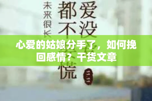 心爱的姑娘分手了，如何挽回感情？干货文章